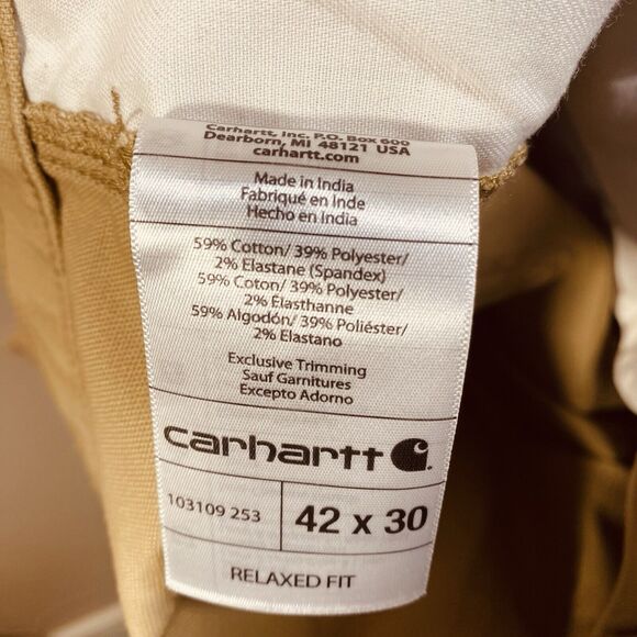 Carhartt Rugged Flex Relaxed Fit Utility Work Pants BN3109-M Mens 42 x 25 Actual - Picture 16 of 16
